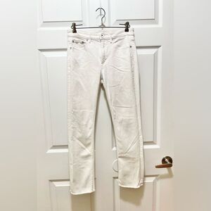 Vineyard Vines Womens Jeans Skinny Size 26 White Fringes Hem